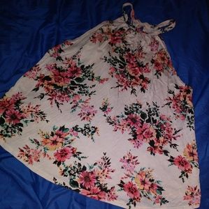 Flowered Flowy RacerBack Tank W/Kayhole in Back